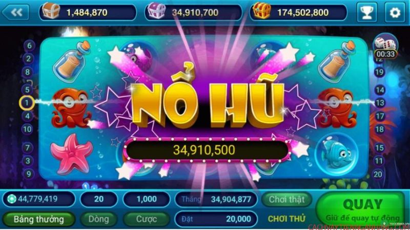 Các phím lệnh trên game bài quay hũ